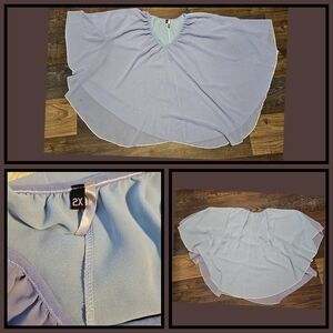 Elegant Blue Chiffon Skirt